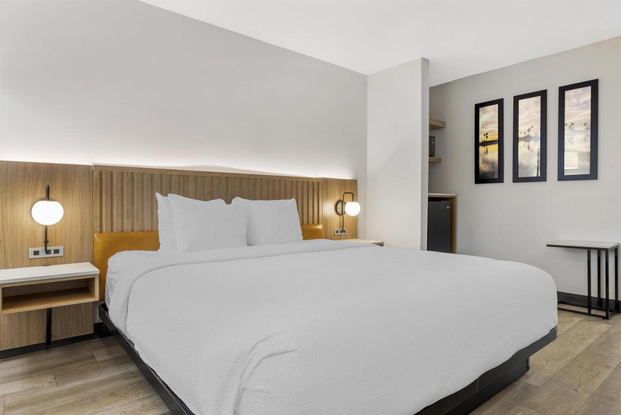 Chambre Lit King-Size avec Douche Accessible en Fauteuil Roulant - Personnes à Mobilité Réduite/Non-Fumeurs